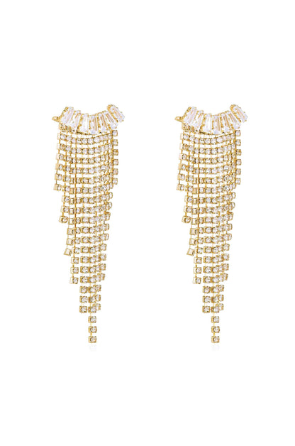 Angel Fringe Crystal Earrings