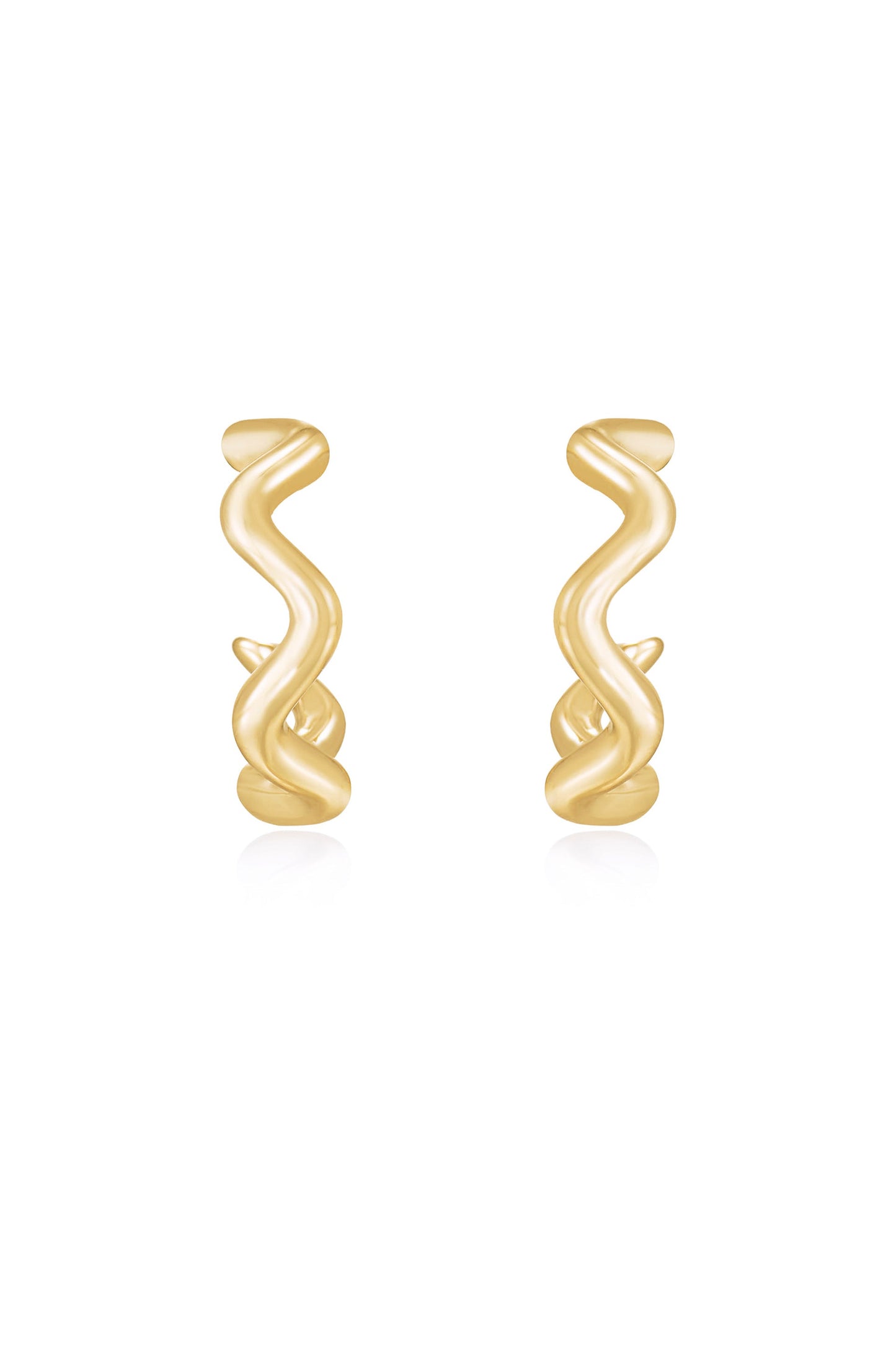 Only An Illusion Wavy Hoop Earrings