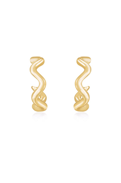 Only An Illusion Wavy Hoop Earrings