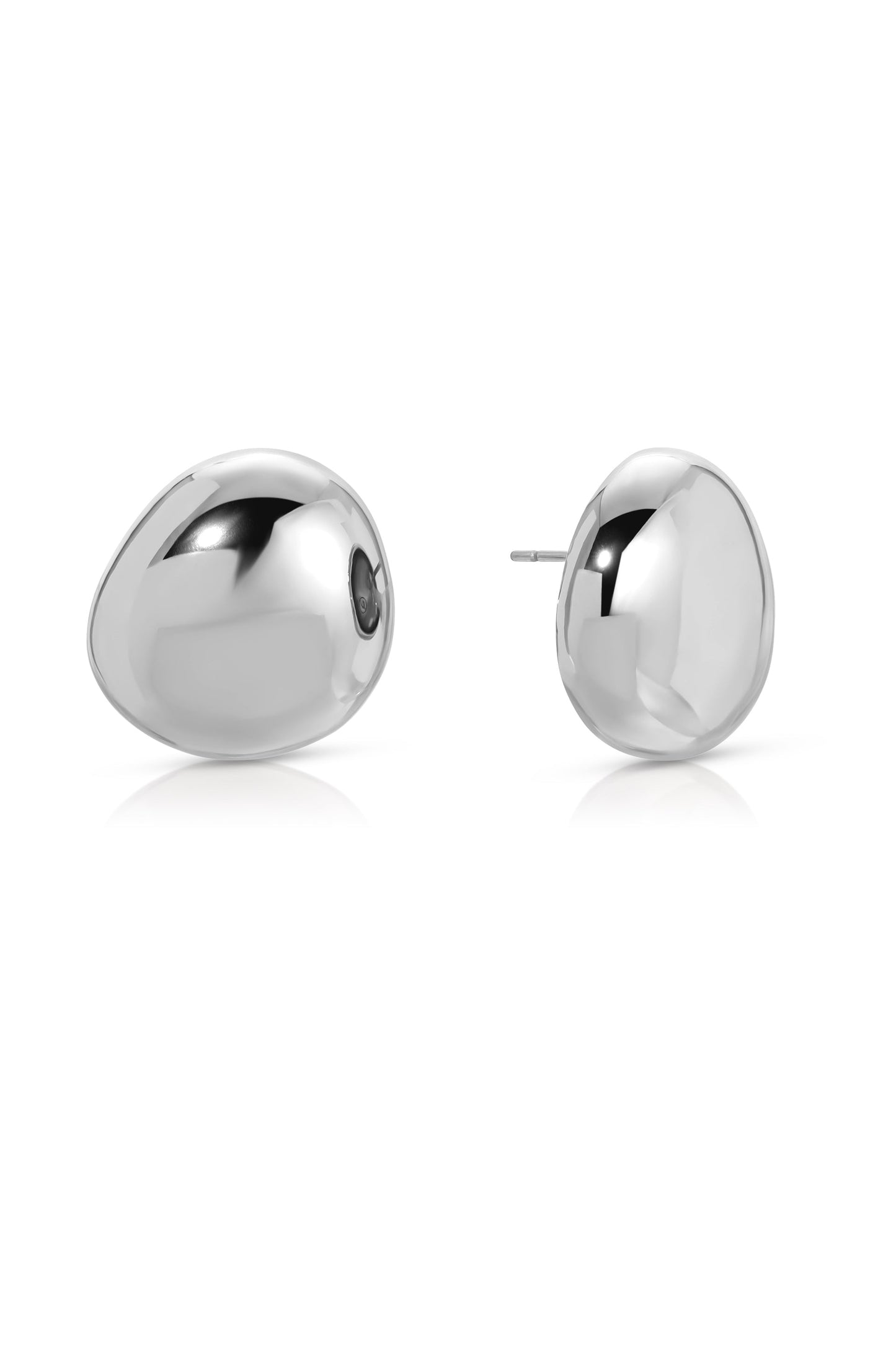 Polished Pebble Stud Earrings