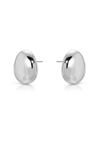 Polished Pebble Stud Earrings