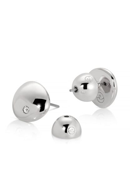 Polished Pebble Crystal Stud Earrings