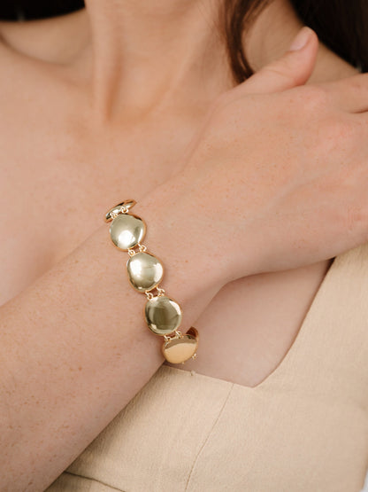 Polished Pebble Linked Bracelet