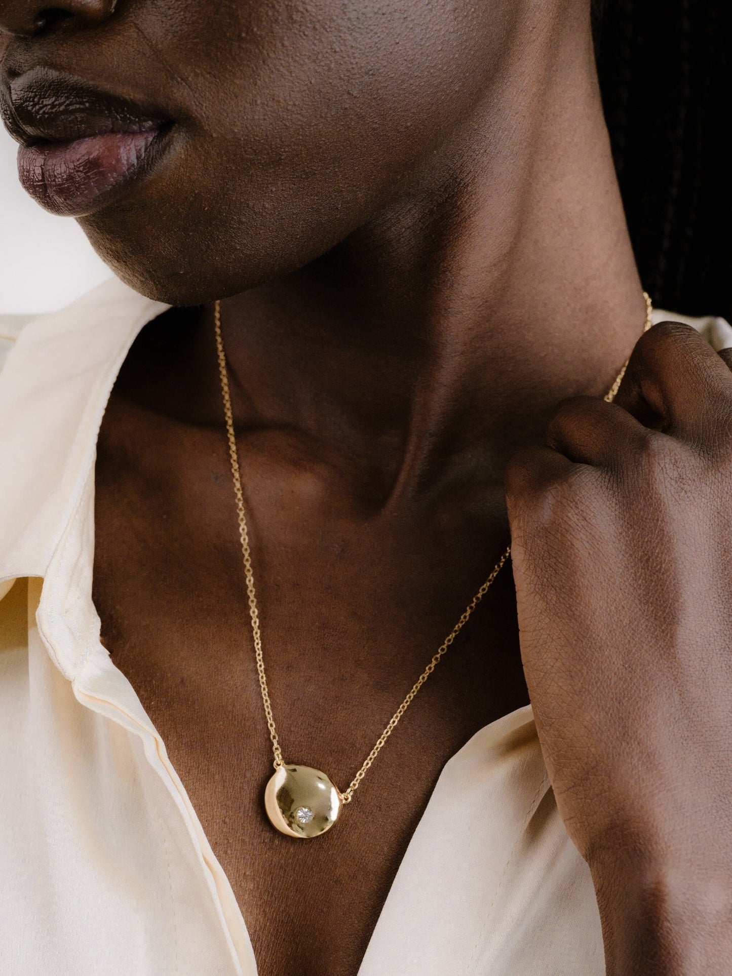 Polished Pebble Pendant Necklace