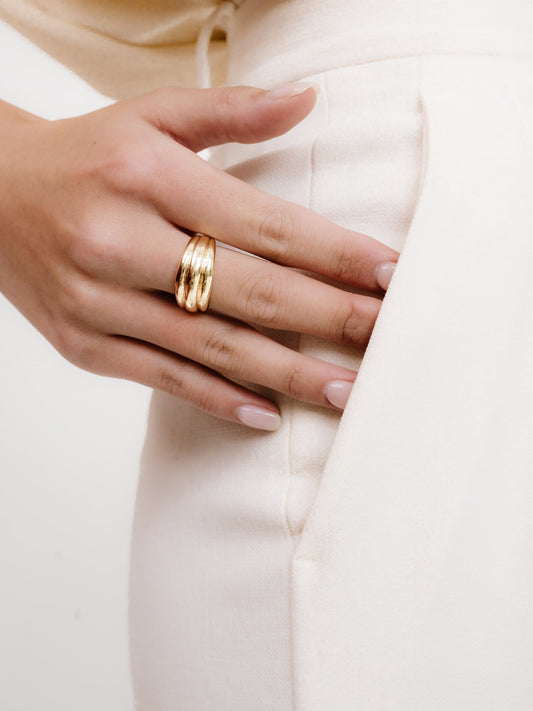 Golden Memory Adjustable Ring