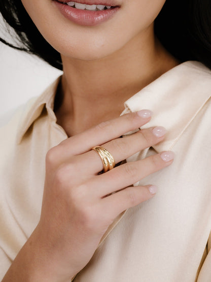 Golden Memory Adjustable Ring