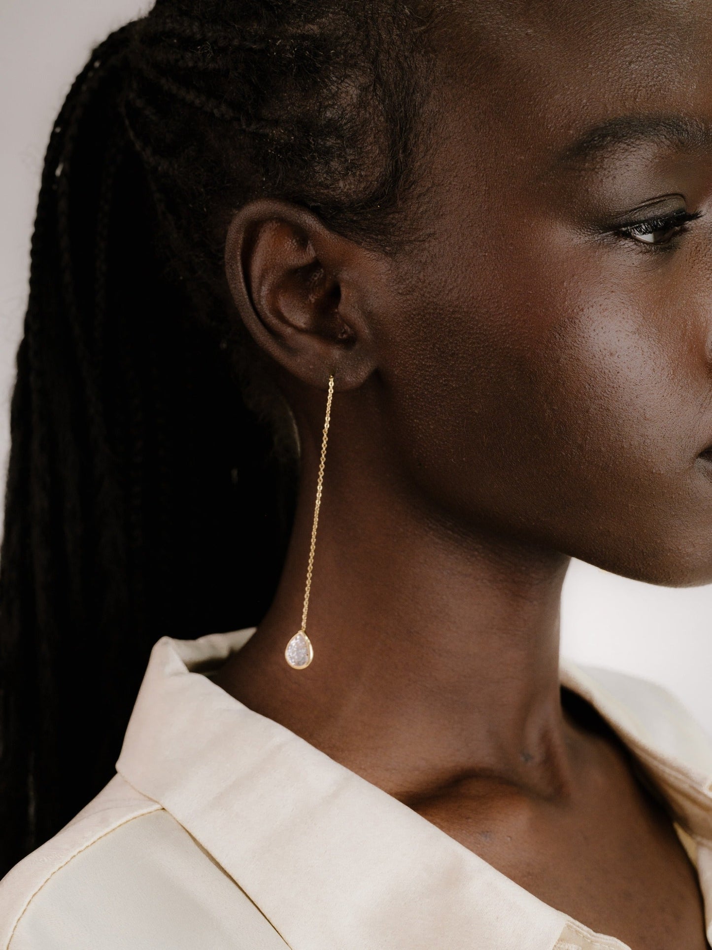 Barely There Chain and Crystal Dangle Earrings