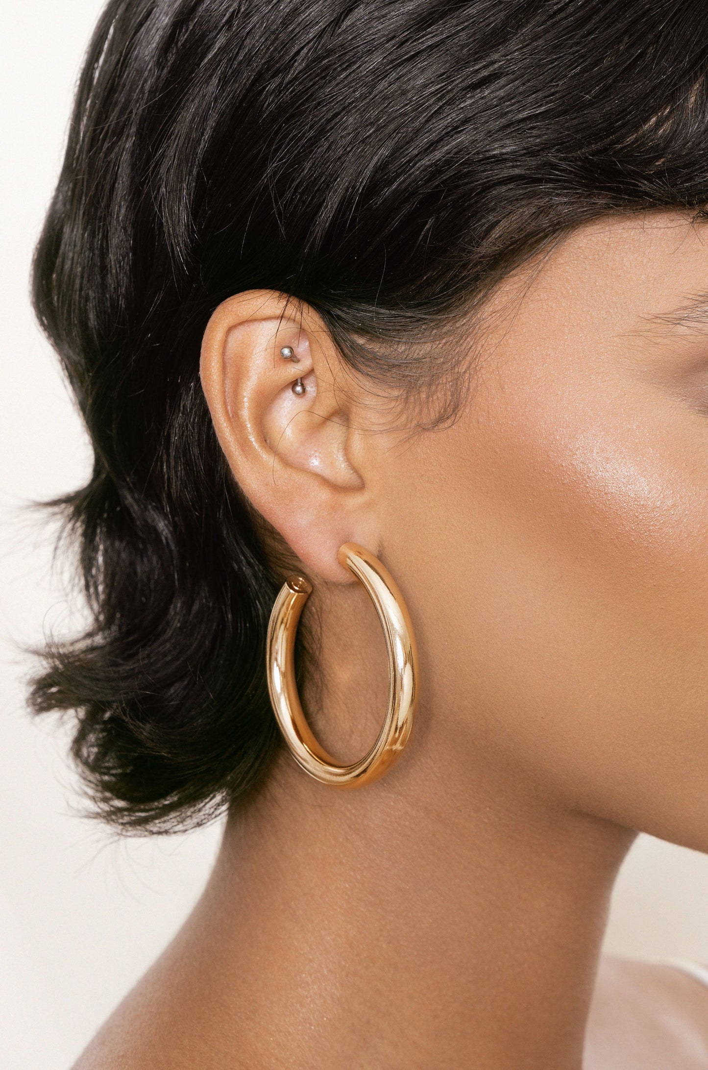 Large Thick Classic Hoops