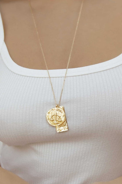 Zodiac Double Medallion Necklace