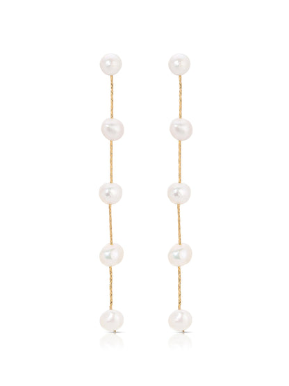 Dripping Pearl Delicate Drop Earrings