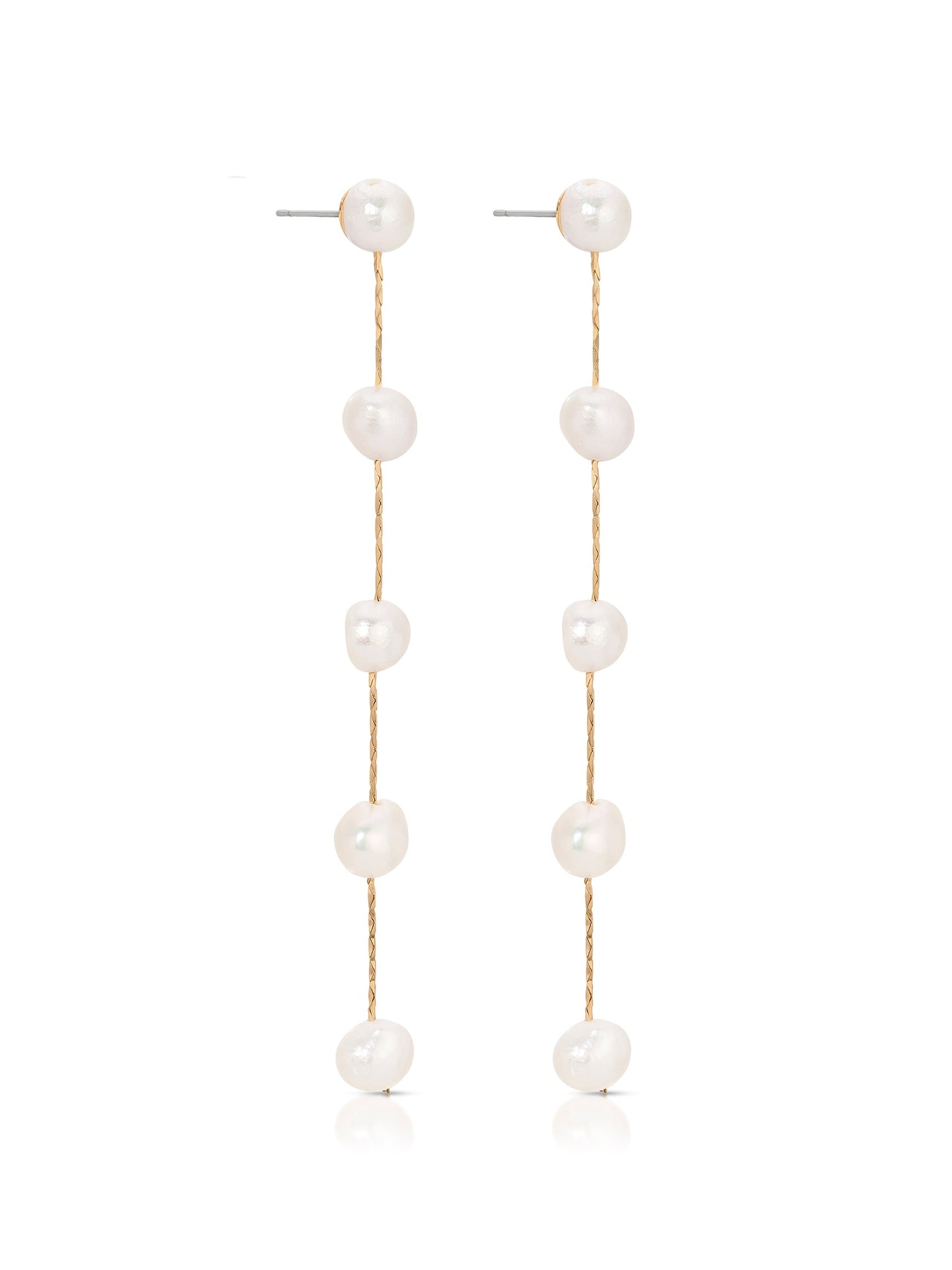 Dripping Pearl Delicate Drop Earrings