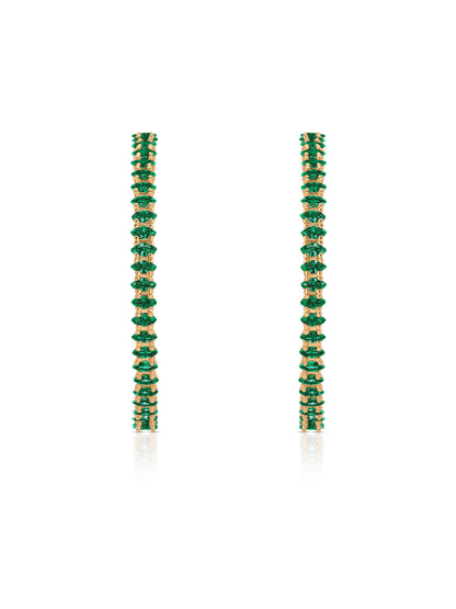 Emerald Marquise Hoops