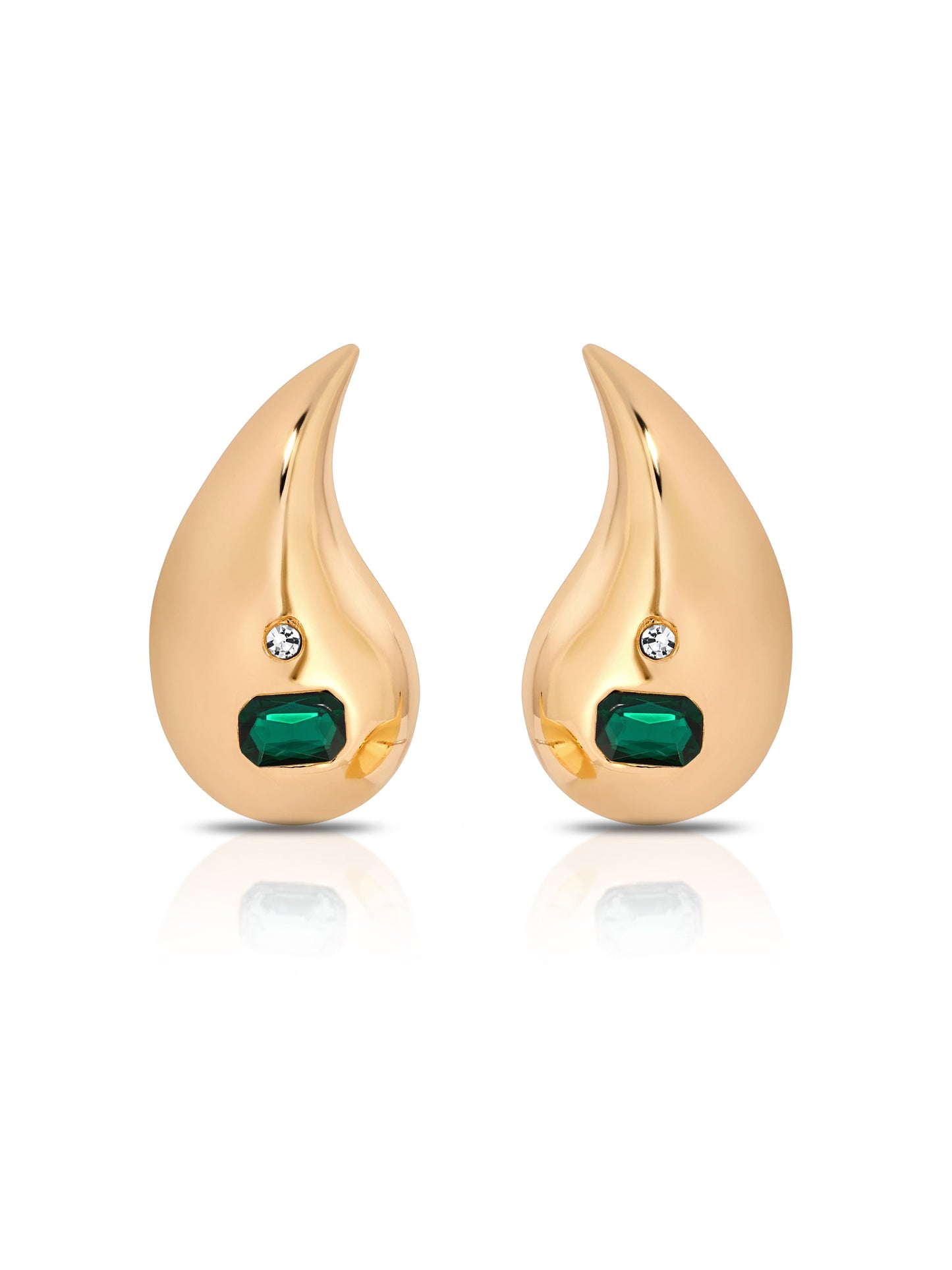 Emerald Droplet Earrings