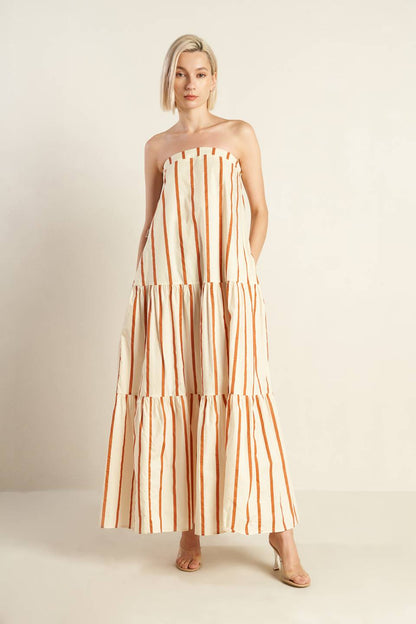 SWEET REMINISCENCE WOVEN MAXI DRESS