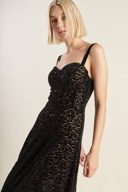 STAPLE MOMENT WOVEN LACE MIDI DRESS