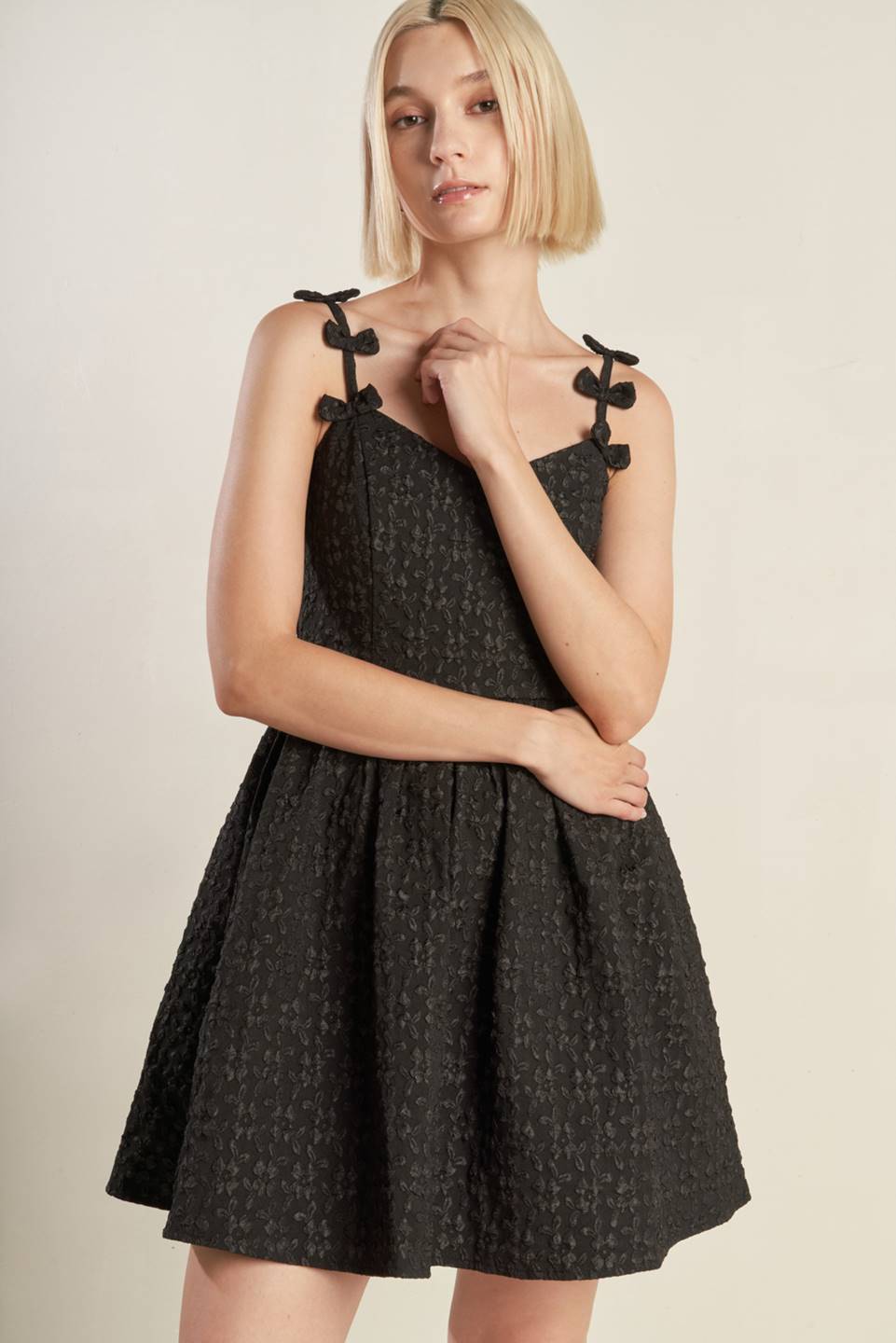 COVETED SWEETNESS WOVEN LACE MIDI DRESS