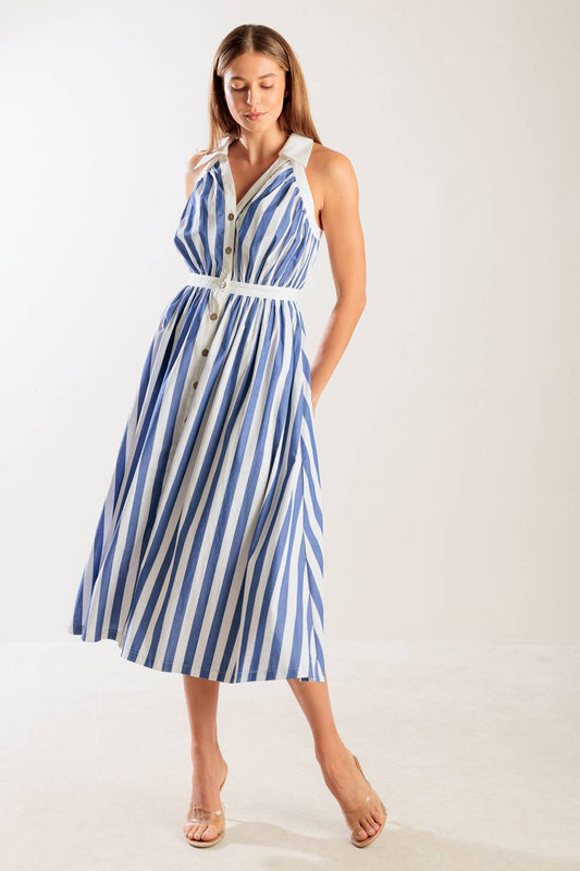 WAIT FOR IT WOVEN MIDI DRESS