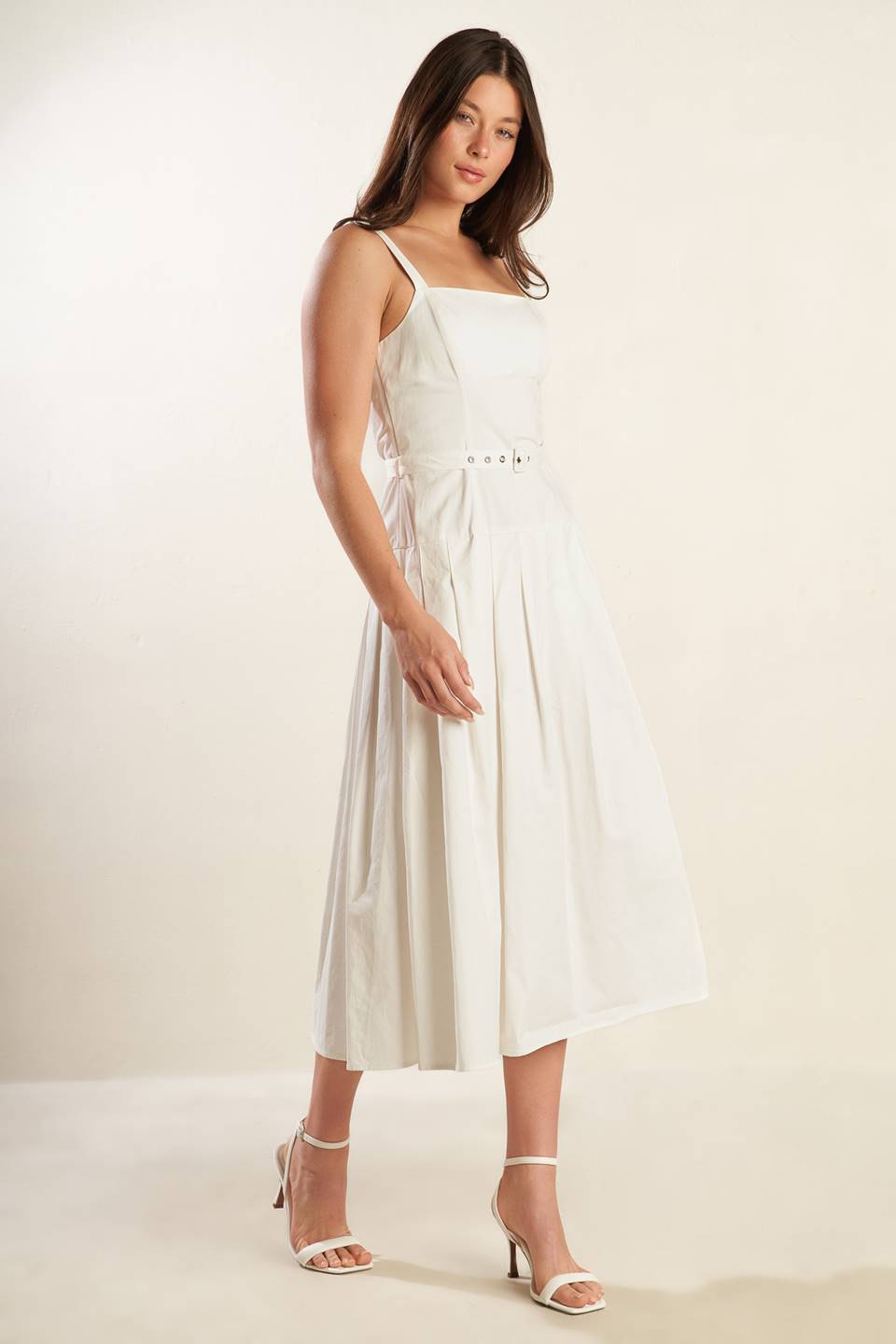 SHAY LANTANA WOVEN MIDI DRESS