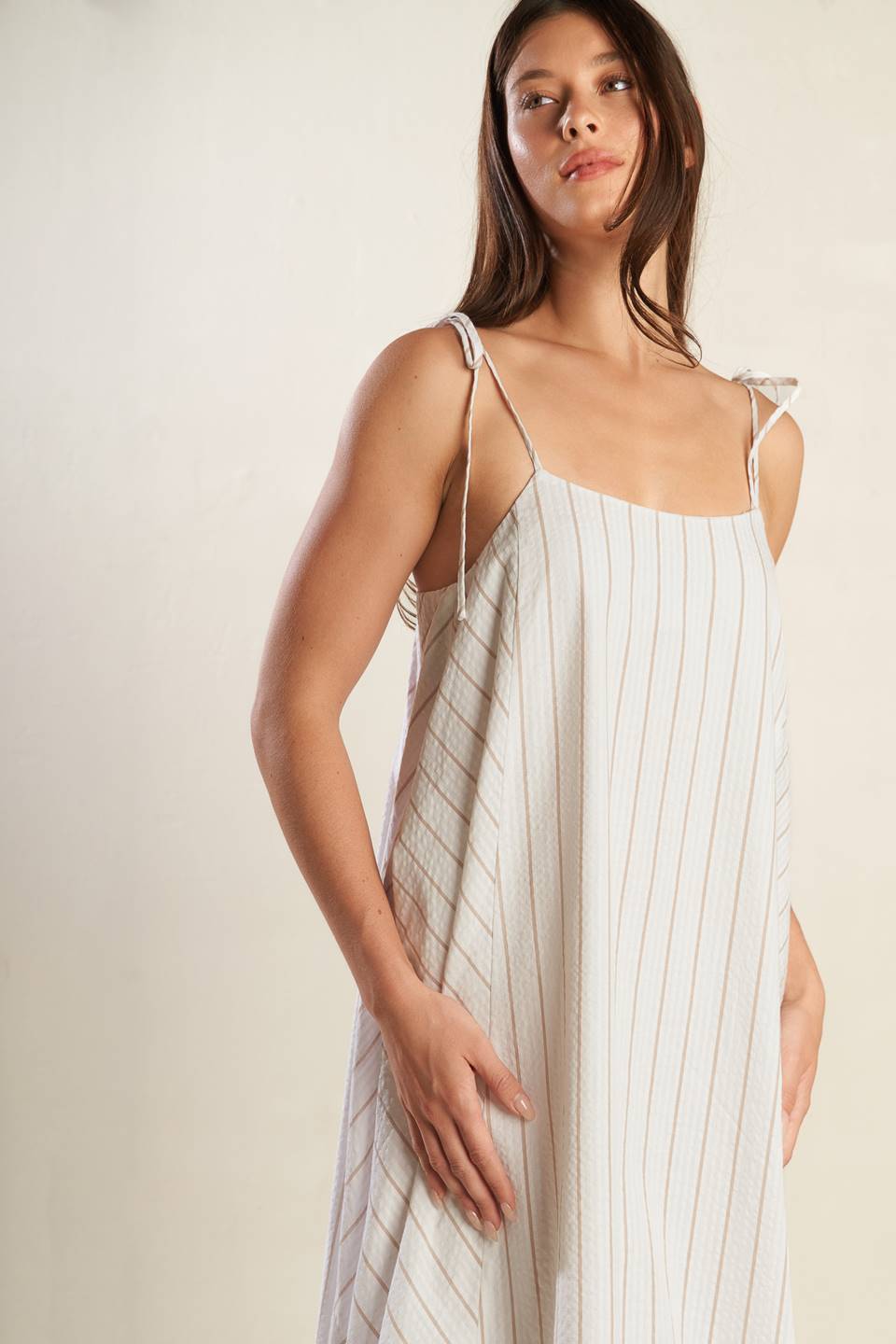 JUST WONDERING WOVEN MIDI DRESS