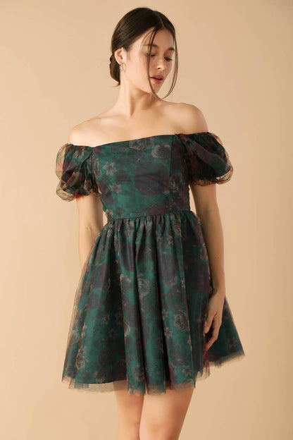 BE GOOD TO ME WOVEN ORGANZA DRESS