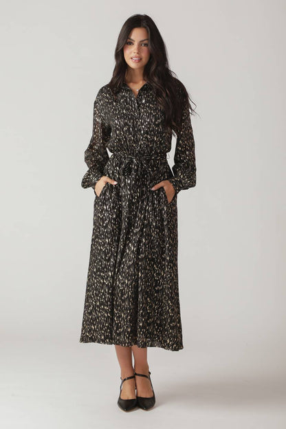 MOSSY MEADOW WOVEN MIDI DRESS