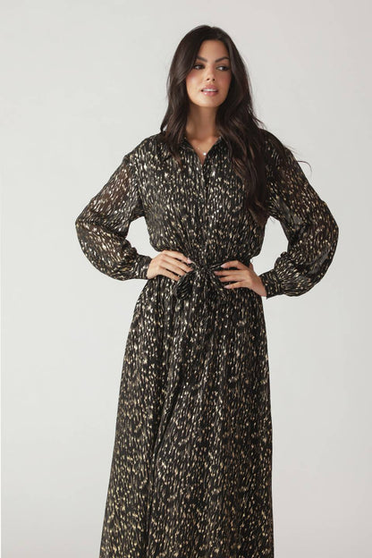 MOSSY MEADOW WOVEN MIDI DRESS