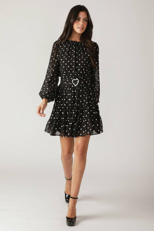 DANCING IN THE RAIN WOVEN MINI DRESS