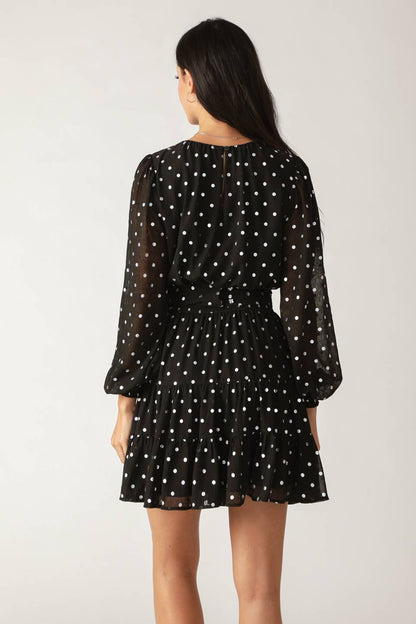 DANCING IN THE RAIN WOVEN MINI DRESS