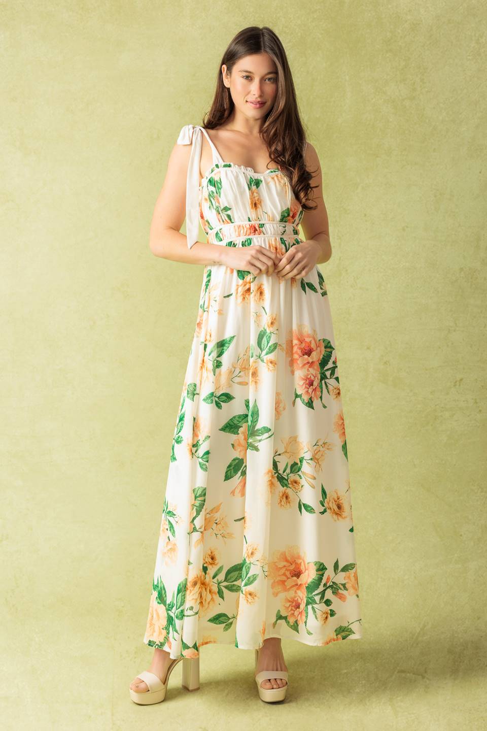 A PERFECT MATCH WOVEN MAXI DRESS