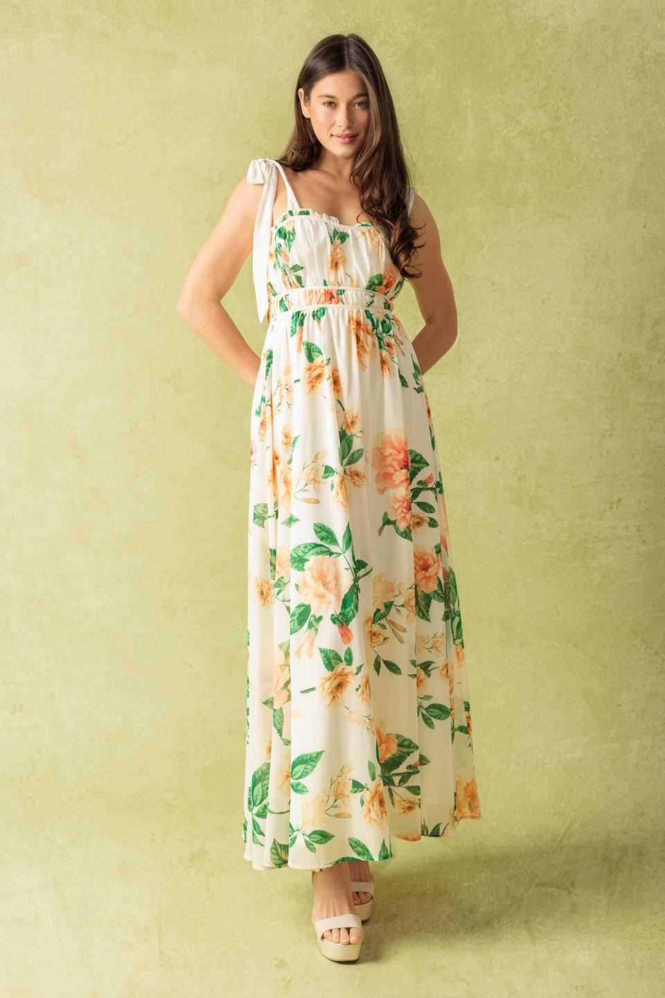 A PERFECT MATCH WOVEN MAXI DRESS