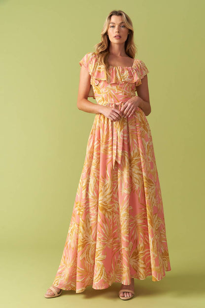 THE ART OF BALANCE WOVEN MAXI DRESS