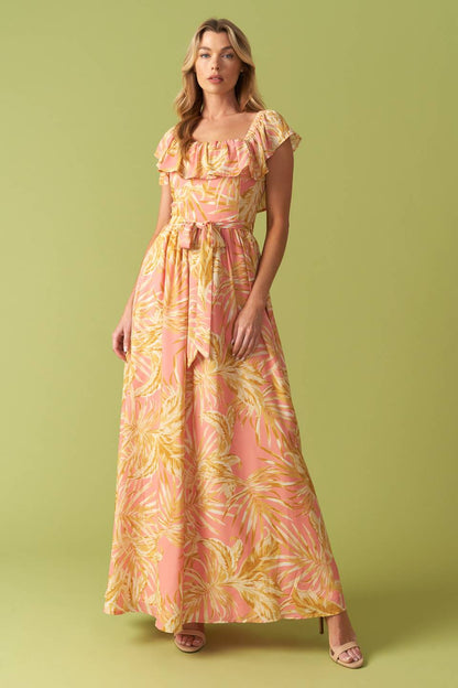 THE ART OF BALANCE WOVEN MAXI DRESS