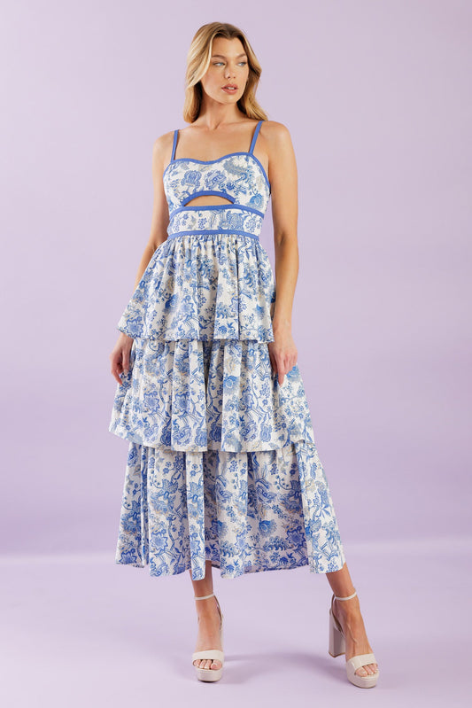 A GREAT ESCAPE WOVEN MIDI DRESS