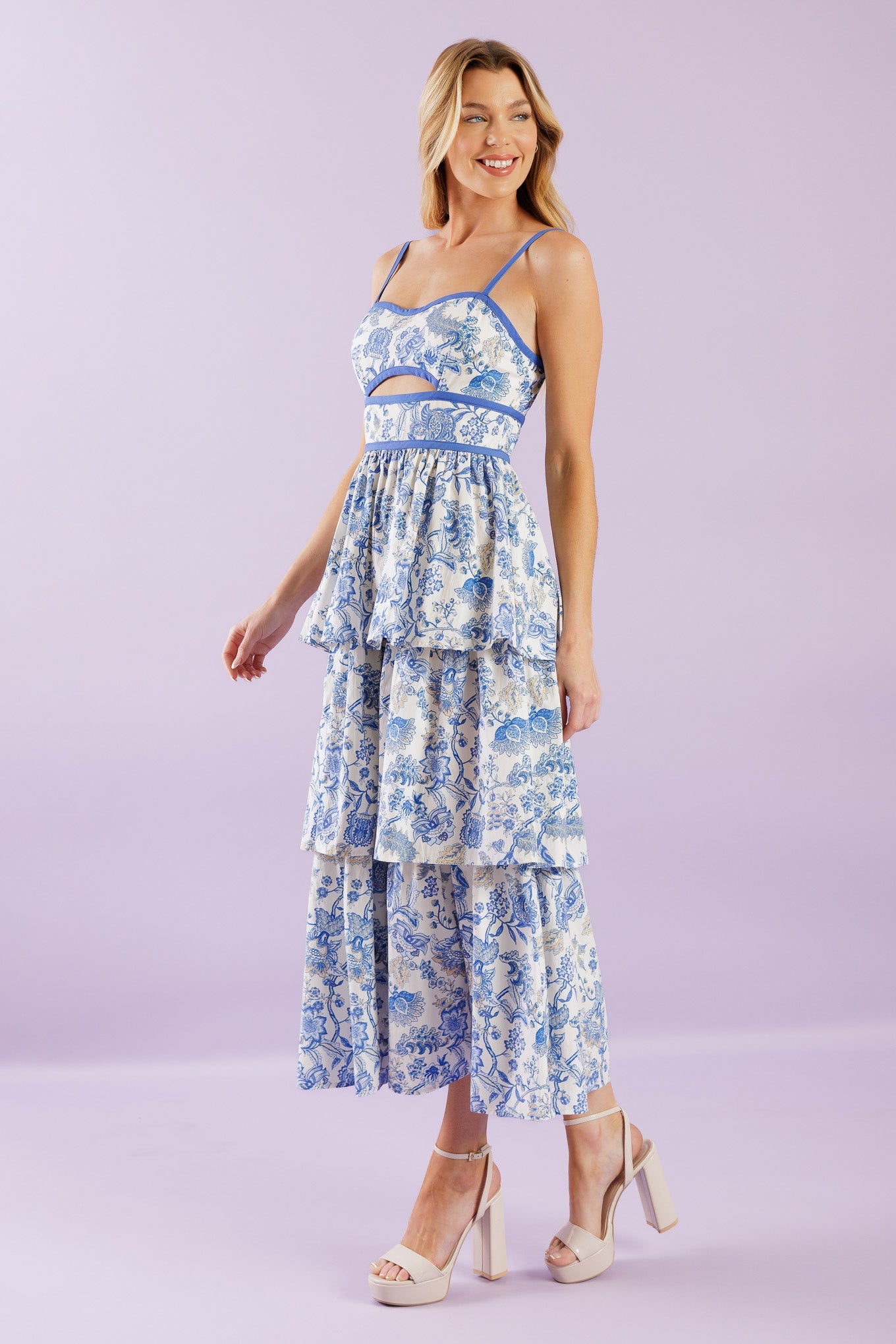 A GREAT ESCAPE WOVEN MIDI DRESS