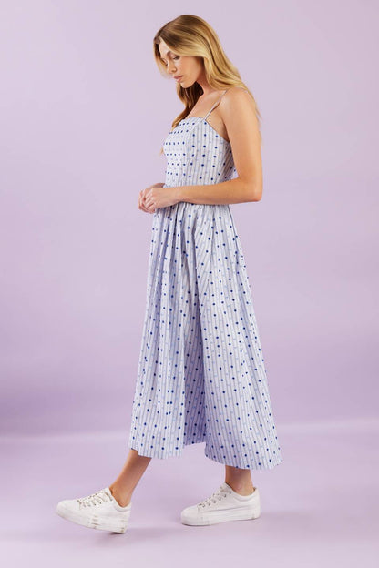 CHASE THE DAY WOVEN MIDI DRESS