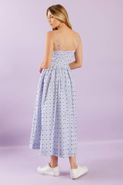 CHASE THE DAY WOVEN MIDI DRESS