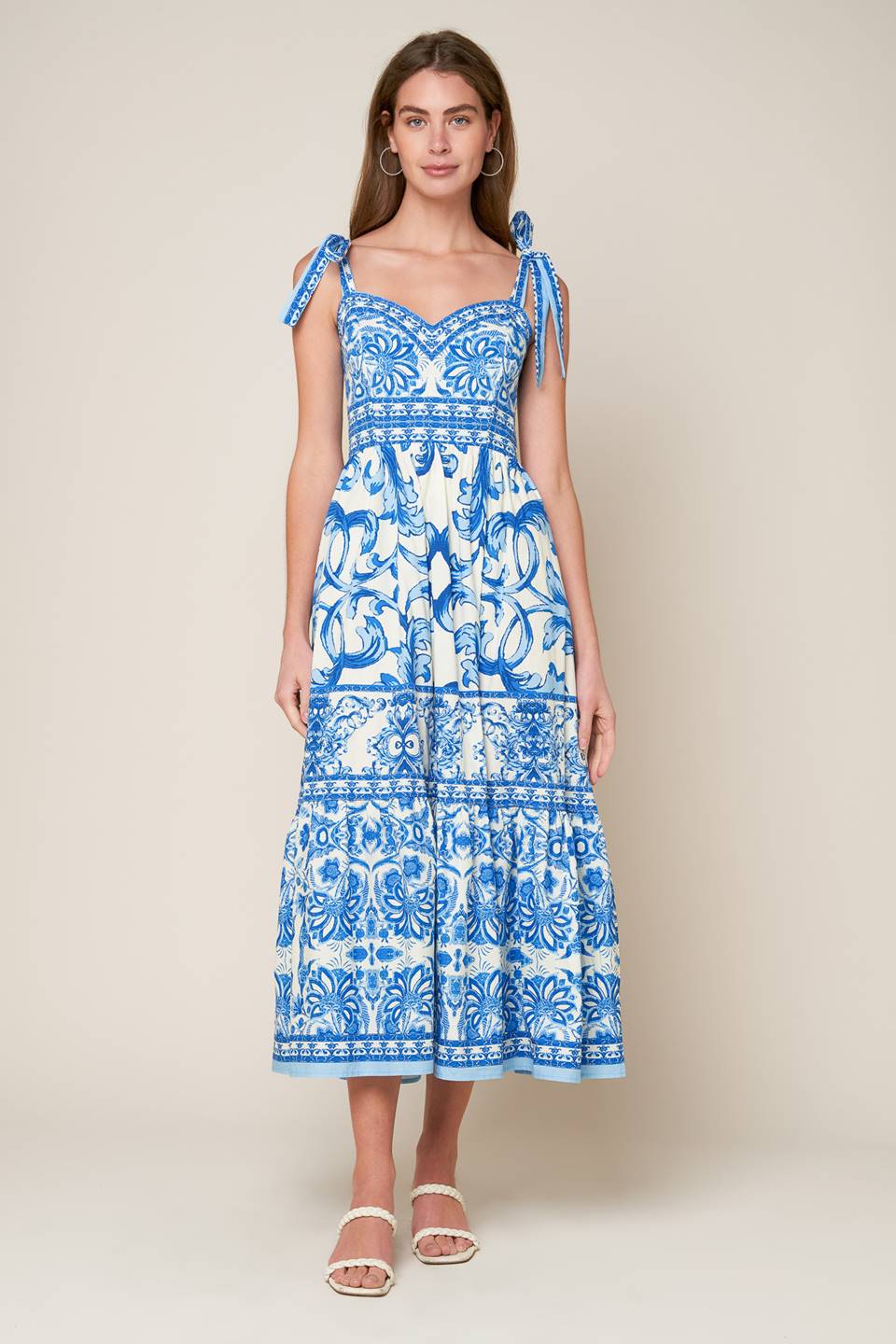 THE GARDEN'S SECRET WOVEN MIDI DRESS