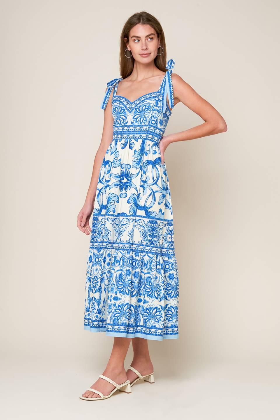 THE GARDEN'S SECRET WOVEN MIDI DRESS