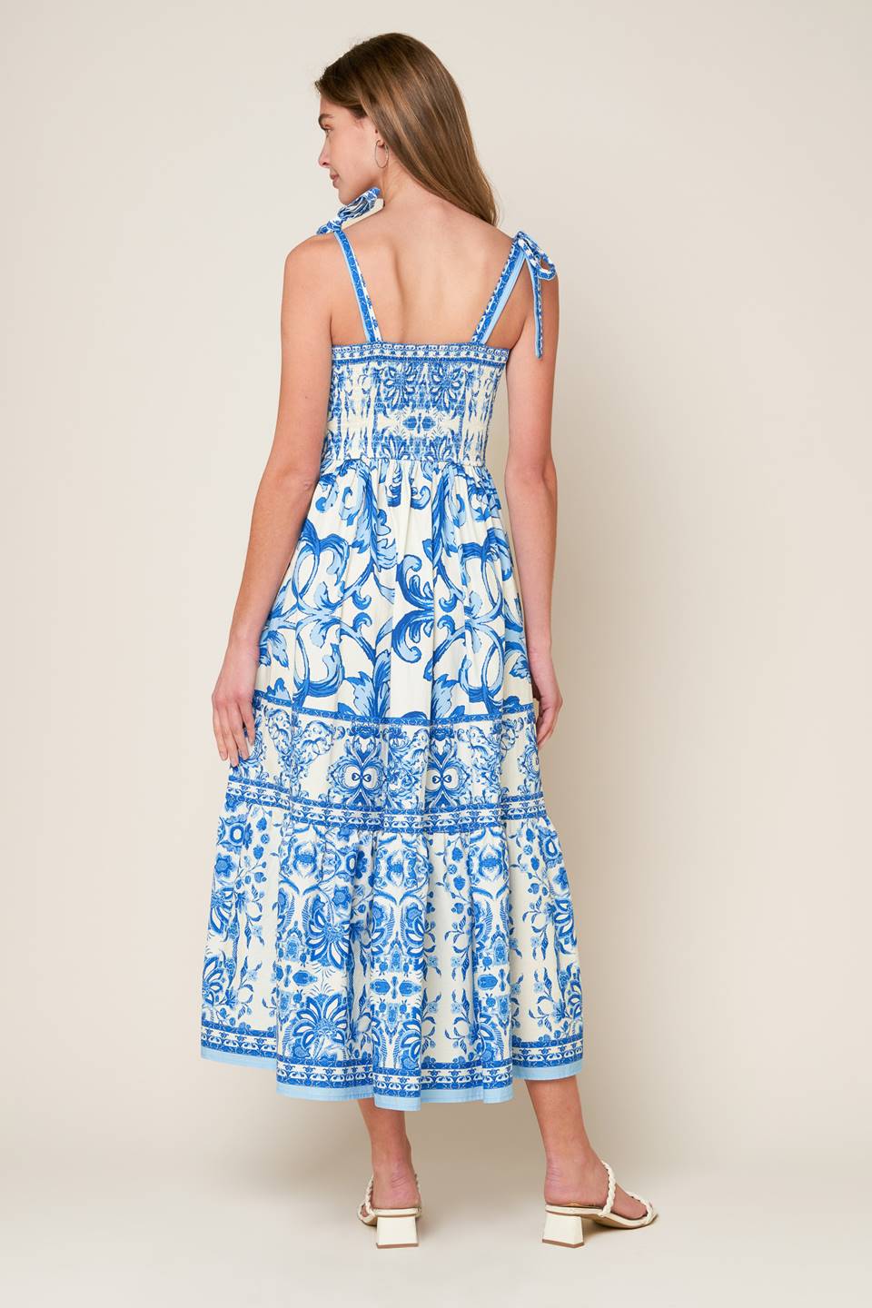 THE GARDEN'S SECRET WOVEN MIDI DRESS