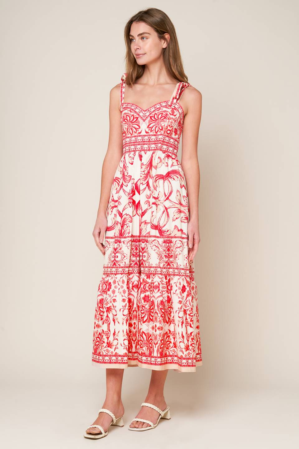 THE GARDEN'S SECRET WOVEN MIDI DRESS