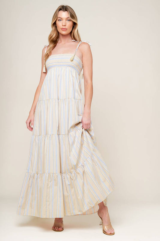 WAVES OF LIFT WOVEN MAXI DRESS