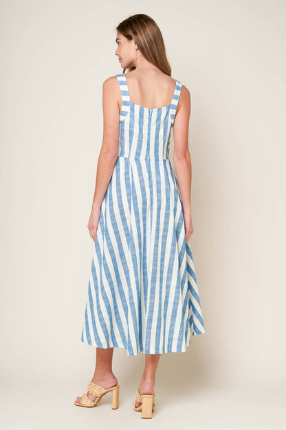 LUSH WITH LIFE WOVEN MIDI DRESS