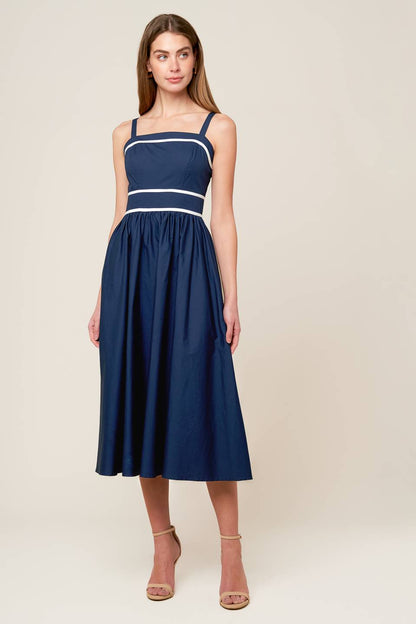 BUNCHES OF LOVE WOVEN MIDI DRESS