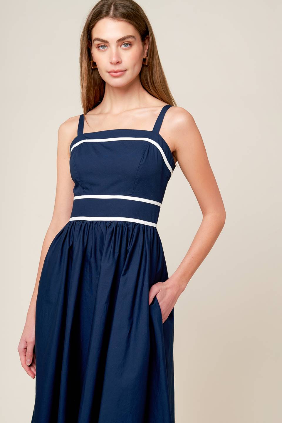 BUNCHES OF LOVE WOVEN MIDI DRESS