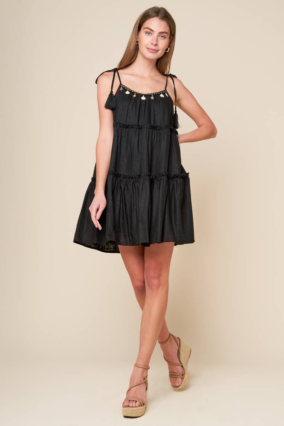 THROUGH THE ARBOR WOVEN MINI DRESS