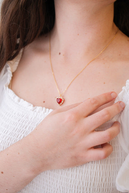 Valentina Necklace in Ruby