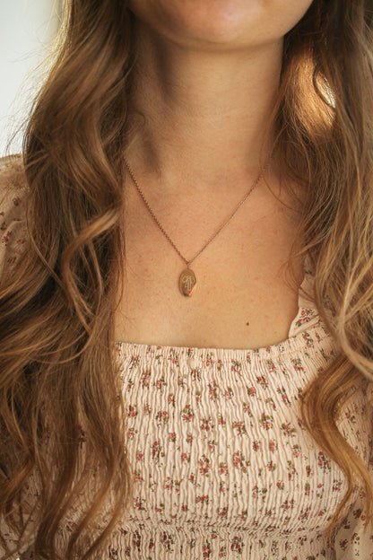 Bow Pendant Necklace in Rose Gold