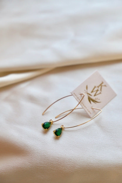 EMERALD TEARDROP EARRINGS