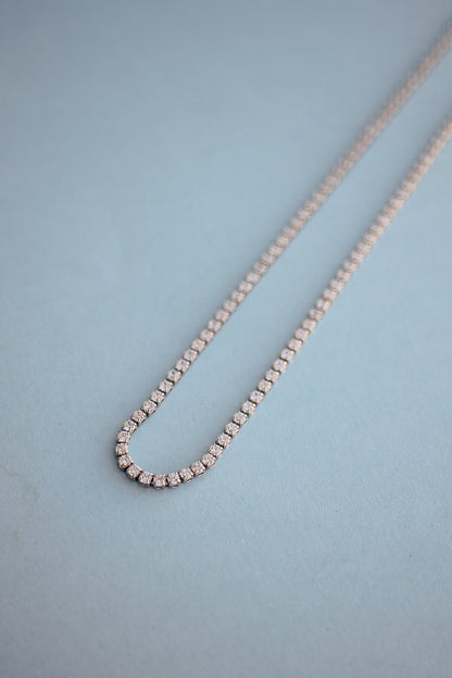 Josephine Necklace in Rhodium Filled