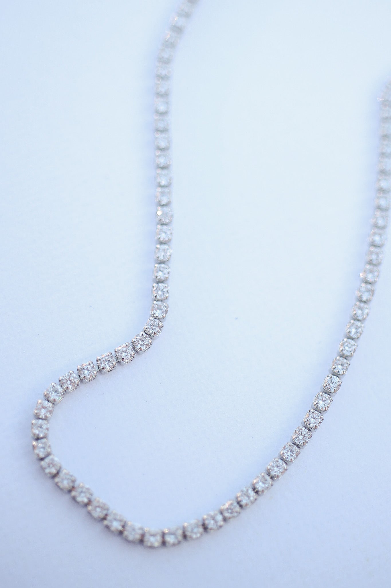 Josephine Necklace in Rhodium Filled